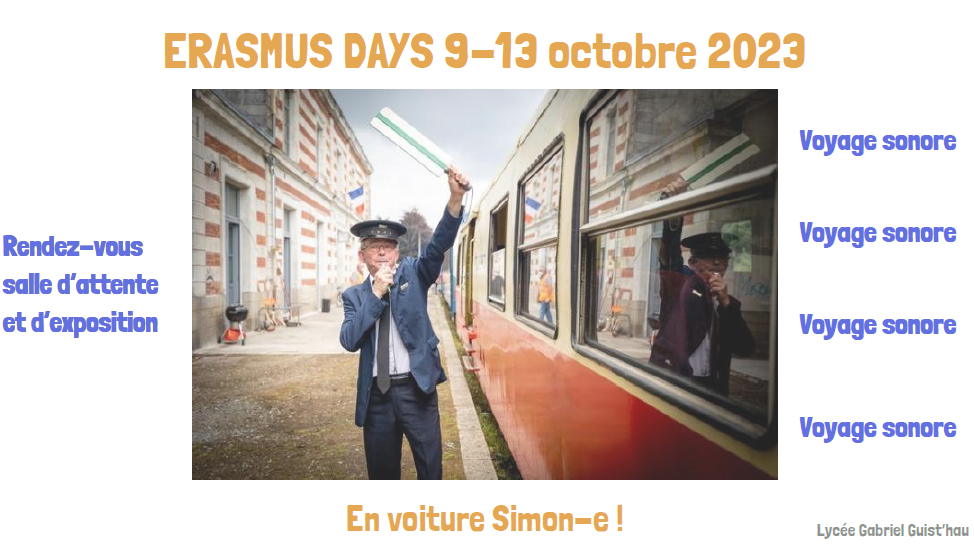 ERASMUS DAYS 9-13 octobre 2023