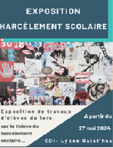 Petite exposition au CDI sur le harcèlement scolaire